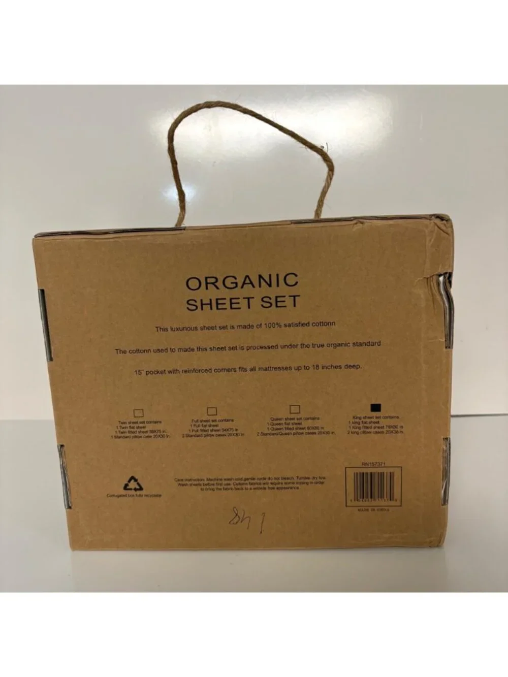 Tree Organic 2000 King Size Sheet Set Organic Cotton Red Rose Design